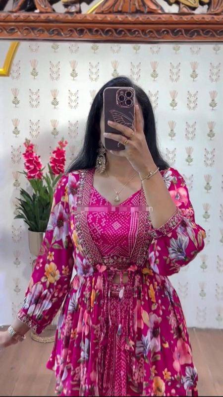 Launching Festival Special Pc 534 Chinon Pink Latest lehenga designs in Kolkata